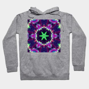 Psychedelic Kaleidoscope Purple Pink and Green Hoodie